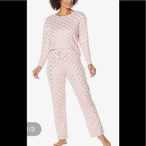 BEARPAW Foil Print Brushed Poly Pajama Set